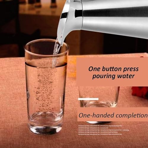 Vacuum Insulated Jug Thermal Coffee Carafe Flask Stainless Steel, Durable Thermos Hot and Cold Tea Coffee, for Home, Office, Hotel(2L) - Image 4