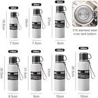 Stainless steel Vacuum Thermoses Bottle With Tea Infuser & Cup,Double Layer Insulated Coffee Bottles for Hot and Cold Drink Water Flask (White, 1980ML) - Image 2