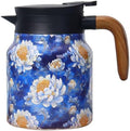 Vintage Floral Pattern Tea-Built-In Infuser, 2025 New Tea with Infuser, 1000ml Stainless Steel Detachable, Insulated Tea Pot and Lid for Home Office (Blue, 1000ml) by Unknown