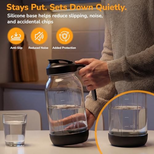 64 oz Glass Mason Jar Pitcher with 64 oz Cold Brew Coffee Maker - Image 5