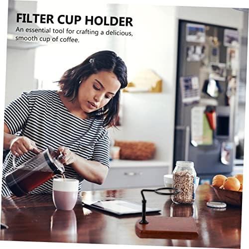 Adjustable Coffee Dripper Stand with Thick Wooden Base for Cups - Image 6