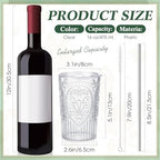 Wiwiqing 12 Set 16oz Vintage Tumbler with Lid and Straw Bulk, Clear - Image 2