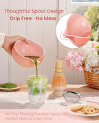 Matcha Whisk Set, 6pcs Matcha Set Kit Includes Matcha Bowl, Bamboo Whisk & Scoop with Cute Charm Design, Chasen Holder, Innovative Sifter, Tea Mat for Japanese Tea Ceremony - Image 6