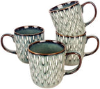 16 Ounces Coffee Mugs, Ceramic Coffee Mugs with Texture Patterns for Man,Woman,Dad,Mom, Modern Coffee Mugs Set of 4 for Latte/Cappuccino/Cocoa, Dishwasher&Microwave Safe by Jinsongdafa