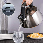 Tea Kettle 3L Tea Pot Stainless Steel Hot Water Kettle Whistling with Mirror Finish Silicone Handle Impactbonded Technology Tea Infuser for Stovetops - Image 2
