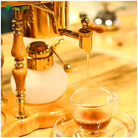 JITEM Cafetera Belgium Luxury Royal Family Balance Syphon Coffee Maker Siphon Brewer Elegant Design Retro Style with U Handle Glass Siphon Pot for Coffee or Tea - Image 4