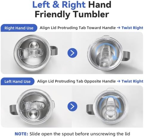 30 oz Stainless Steel Tumblers Bulk with Handle and Lid, 8 Pack - Image 2