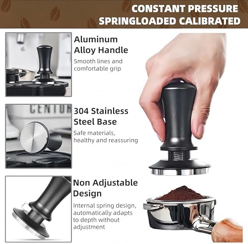 8 Pcs 51mm Espresso Accessories Kit, Tamping Station and Calibrated Coffee Distributor, WDT Tool, Puck Screen, Compatible with Breville and Delonghi, Perfect Espresso Gifts for Coffee Lovers - Image 5