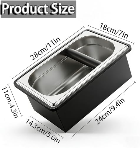 Espresso Knock Box,Stainless Steel Knocker Storage Box - Image 2