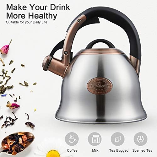 Tea Kettle -2.2 Quart Tea Kettles Stovetop Whistling Teapot Stainless Steel Tea Pots for Stove Top Whistle Tea Pot - Image 2
