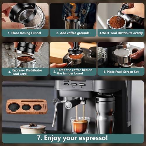 7PCS Espresso Accessories Kit，58mm Coffee Tamper Set Fits Breville - Image 6