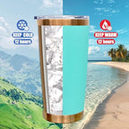 20 oz Tumbler Bulk Stainless Steel Tumblers with Lids and Straws MintGreen - Image 4