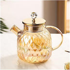Water Pitcher Glass Cold Kettle high Temperature Resistant Household Set Family with Cold Kettle Juice Pot tie Pot teapot Water Jug(L) - Image 6