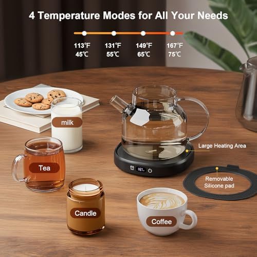 Coffee Mug Warmer with You are Awesome Mug Set Electric Cup Warmer for Desk - Image 5