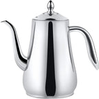 SANQIAHOME Stainless Steel Teapot with Infuser Silver 58Oz by SANQIAHOME