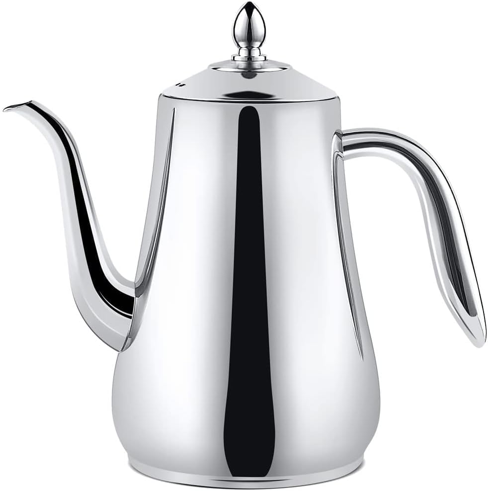 SANQIAHOME Stainless Steel Teapot with Infuser Silver 58Oz by SANQIAHOME