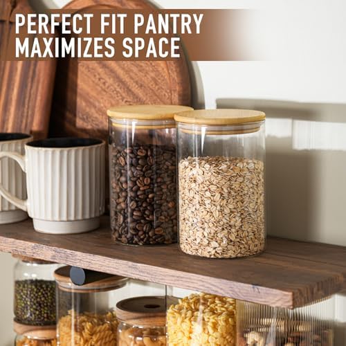 D2scrma 32oz/1Qt Round Glass Storage Containers with Lids 6-Pack - Image 6