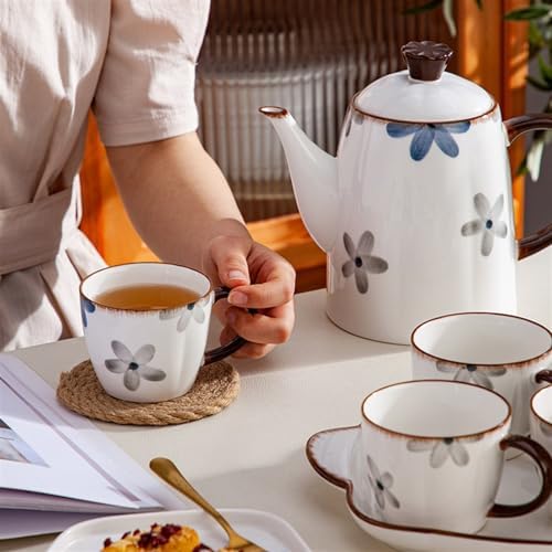 Water Pitcher Ceramic Cold Kettle Water Set Creative Tea Set Coffee Set Souvenir 8-piece Set Gift Tea Party Essentials Water Jug - Image 5