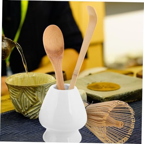 Bamboo Matcha Whisk Set with Tea Scoop and Stand, 4 Piece - Image 5