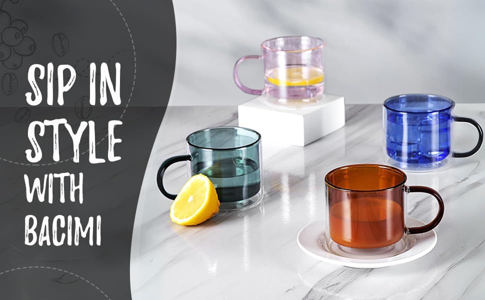 Double Wall Insulated Coffee Mugs, Set of 4, 8.5oz - Image 2