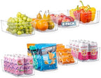 Oizeir 8 Pack Clear Plastic Storage Bins with Handles – Stackable Fridge Organizer Bins for Refrigerator, Freezer, Pantry, Kitchen Cabinet & Cupboard Organization, BPA-Free Acrylic, Transparent by Oizeir