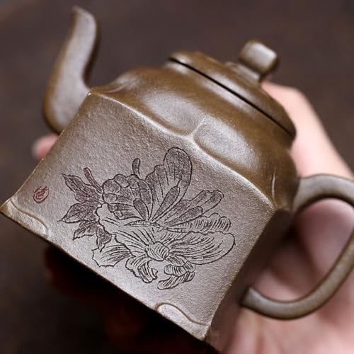 Tea Kettle Original Ore Ancient Wood-Fired Square Changle Teapot Tea Ceremony Kung Fu Tea Set Ceramic Tea Infuser - Image 3