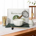 6-Piece Matcha Set Kit, Japanese Matcha Tea Making Set with Ceramic Matcha Bowl, Whisk, Scoop, Sifter, Whisk Holder & Brush, Matcha Starter Kit for Beginners and Tea Enthusiasts, White - Image 7