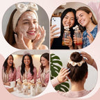 SiliFine 6 Set Cream White Bow Gifts, Spa Sleepover Slumber Party Favor - Image 6