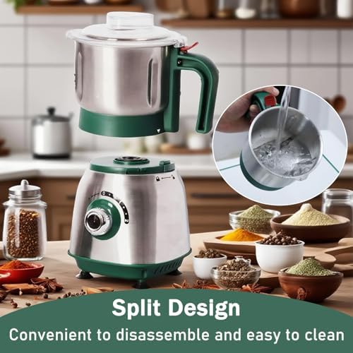 Electric Grinder for Kitchen, 500W Spice Grinder for Coffee & Grains - Image 2