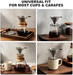 Pour Over Coffee Dripper–Stainless Steel Paperless Reusable Filter - Image 6