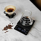 Coffee Scale with Timer 3kg/0.1g Digital Touch Scale Weighing High Precision Pour Over Drip Espresso Scale with Back-Lit LCD Display - Image 3