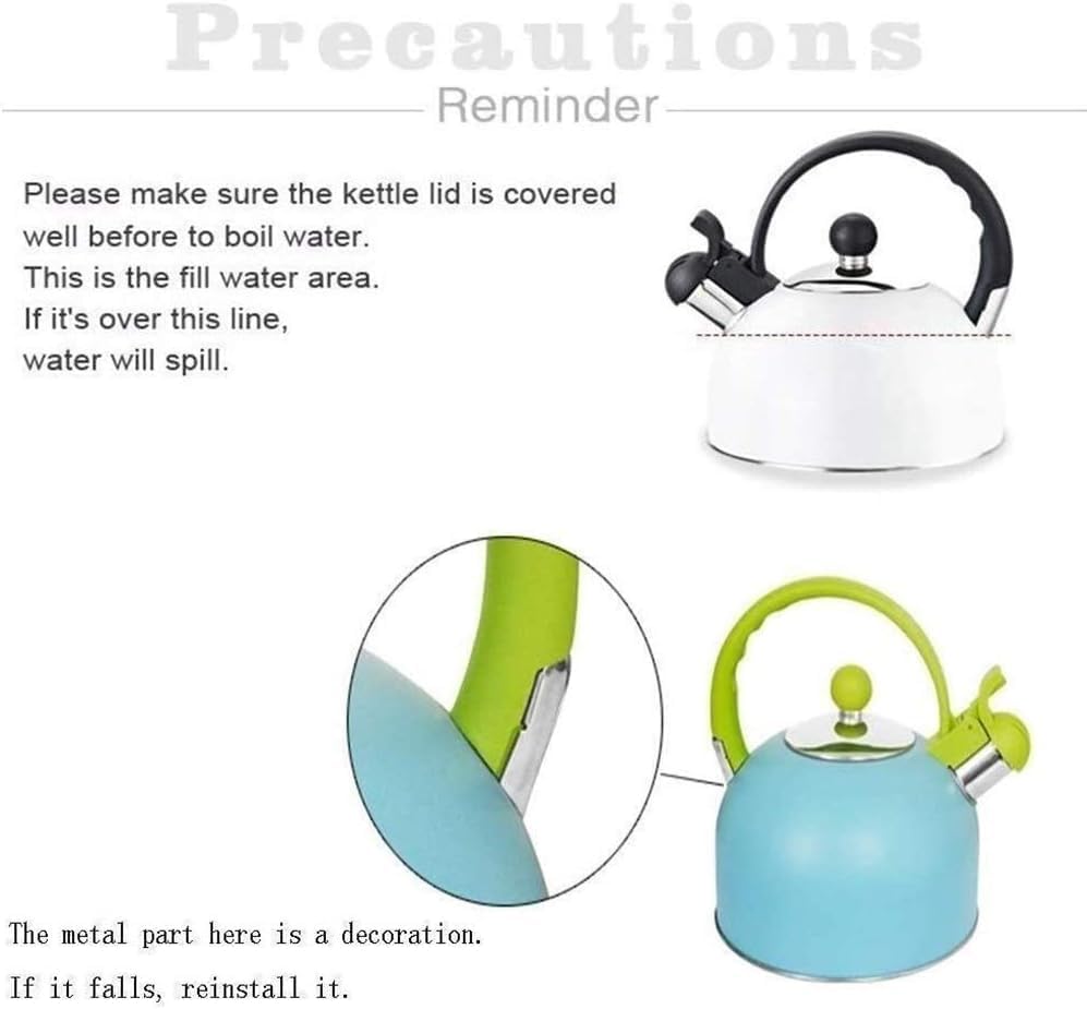 Tea Kettle Stovetop Household Kettle,Whistling Kettle For Induction Hob,Stainless Steel 2L Camping Household Kettle Stove Whistling Water Gas Teapot Cooking Tools Kitchen Stove Top Whistling Tea Kett - Image 5
