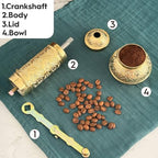 Decorative Manual Coffee Grinder, Zamak Conical Burr, Refillable Mill with Adjustable Coarseness, Handmade Turkish Mill with Handle,Hand Crank 18 cm-7.1 inch - Image 5