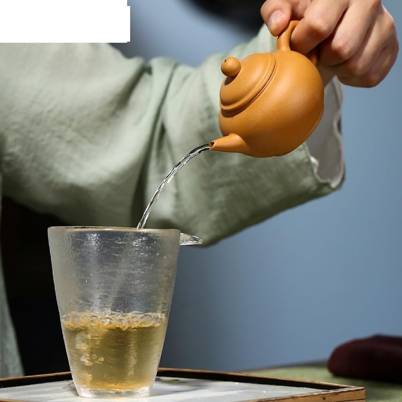 Tea Pots For Loose Tea 110ML Purple Clay Teapots Handmade Pot Raw Ore Section Mud Tea Maker Kettle with Infuser Chinese Zisha Tea Set Chinese Teapot Tea Infuser Pot - Image 3