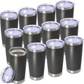 20oz Tumbler Insulated Tumblers Vacuum Coffee Mug with Lid Grey 12Pack by Unknown