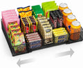 Expandable Snack Organizer, Adjustable Snack Container with 9 Compartments, Kitchen Countertop and Pantry Storage Tray for Tea Bags, Coffee Pods, Candy, and Cookies by NANAGIFTREE