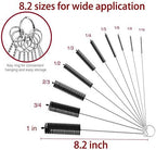 Long Straw Brush, Nylon Pipe Tube Cleaner 8.2-ihch 10 Different Diameters Set of 10 (Pack of 4) - Image 4