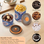 Stainless Steel Coffee Storage Containers with Airtight Lid, Hippy Boho Mandala Flower 17oz Food Storage Container Kitchen Canister for Tea, Coffee Beans, Ground, Sugar Storage - Image 5