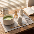 1 Set Matcha Bamboo Whisk and Ceramic Bowl, Japanese Tea Kit - Image 5