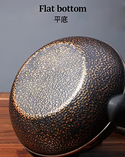 Whistling Kettle Hand Carved Teapots,Japanese Cast Iron Pot with Hemp Rope Handle,Retro Tea Kettle for Making Tea,Stove Safe Tetsubin Iron Bottle Pot with Stainless Steel Infuser - Image 7
