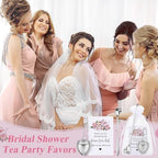 Qinyoung 50 Sets Bridal Shower Tea Party Favors for Guests, Silver - Image 7