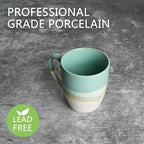 Bosmarlin Ceramic Coffee Mug Set of 4, 17 Oz, Coffee Cups with Big Handle, Microwave Safe, Unique Reactive Glaze - Image 3