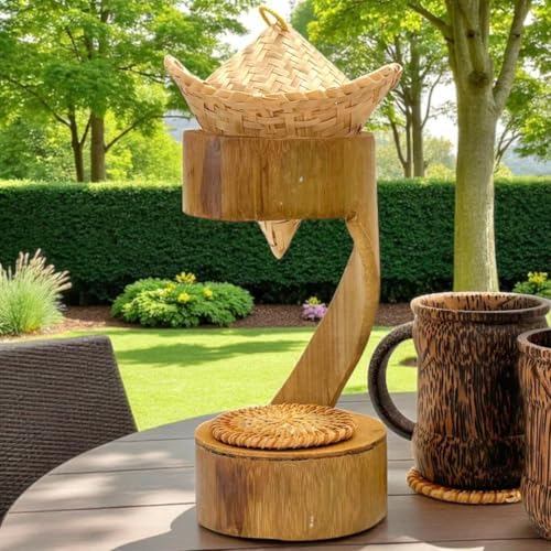 Bamboo Coffee Drip Set, 4" Basket with Lid + 2 Cups and 2 coasters + Bamboo Design Drip Base, Eco-Friendly Pour-Over Coffee Kit, Sustainable Brewing Accessories - Image 6