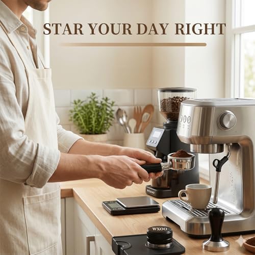 54mm Bottomless Portafilter with WDT Espresso Distribution Tool fit Breville Barista Express Machines BES870XL 880BSS 878BSS 840XL 500BSS 450BSS BES500,3 Ears Espresso Portafilter with 18g Basket - Image 5