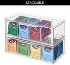 iDesign XL Tea Bag Organizer, Clear, 2-Pack - Image 6