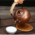 Tea Pots For Loose Tea 750ml Chinese Traditional Copper Kettle, Coffee Pot, Loose Tea Teapot, Retro Tea Teapot, Chinese Tea Ceremony Supplies Tea Infuser Pot(Bronze color) - Image 2