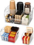 Set of 3 Adjustable Dividers Coffee Station Organizer, Clear Plastic by OrganizerBins