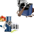 Ourokhome Knock Box Espresso Accessories, The Latest Patented Stainless Steel Espresso Machine Tool for Coffee, Rotary Cheese Grater Hand Crank, Kitchen Shredder Speed Mandolin Slicer Nut Grinder by Ourokhome