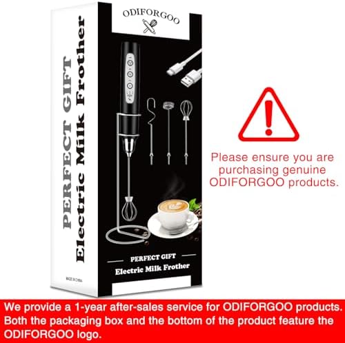 Rechargeable Milk Frother Handheld with Stand, Electric Foam Maker Coffee Frother Wand, Detachable With 3 Stainless Whisks, Drink Mixer for Lattes, Cappuccino, Matcha, Egg, Black - Image 2