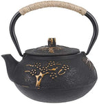 Cast Iron Teapot 0.9L | Long - lasting Japanese Tetsubin Kettle for Induction Cooker/Stove | Heat Retention Iron Pot for Tea Lovers | Elegant Home Decor & Present by Unknown